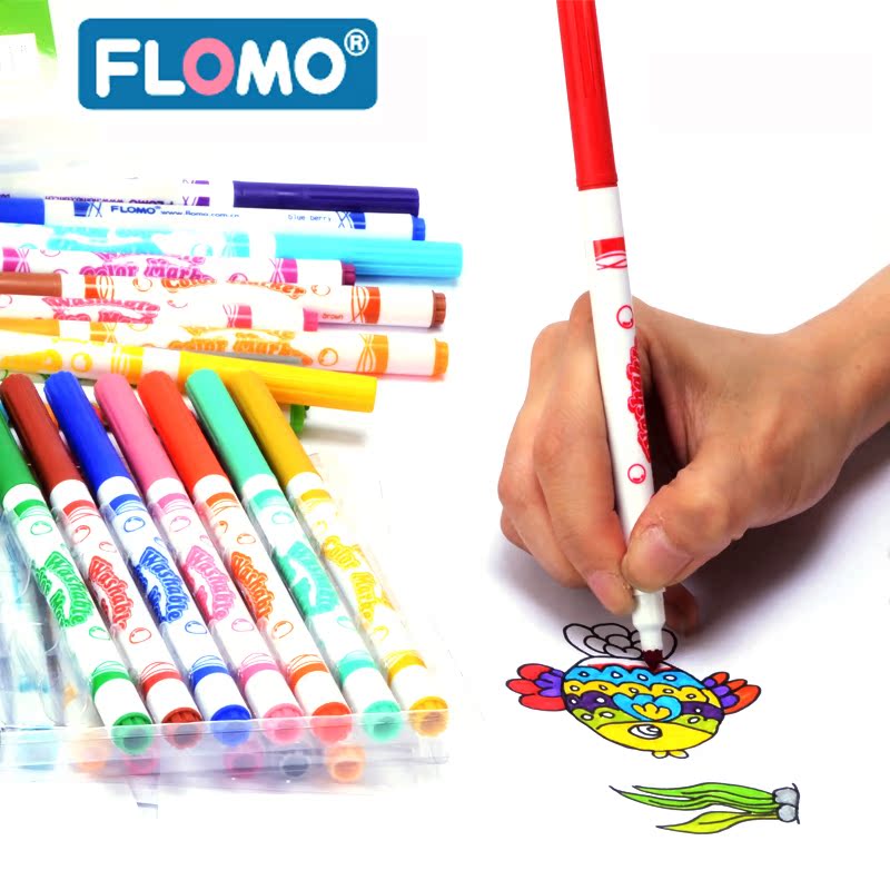 Flomo富乐梦12/24/36色细长可水洗水彩笔 儿童涂鸦盒裝 23-8024在类目 电子词典/电纸书/文化用品, 画具/画材/书法用品, 水彩笔中 - 来自Buy2taobao.com提供专业的淘宝代购服务