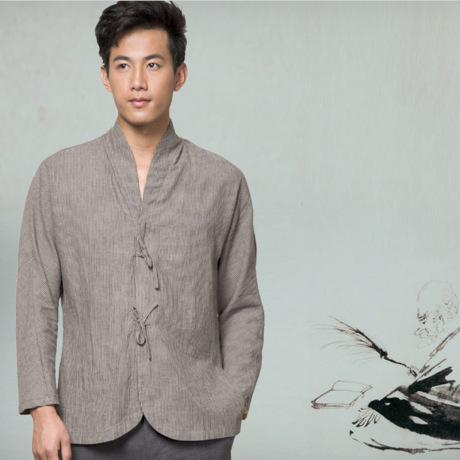 慈缘布衣 居士服禅修服 水洗棉麻设计师原创 男
