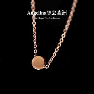  最高品质 最爱 14K小金豆豆 钛钢玫瑰金超百搭锁骨链项链