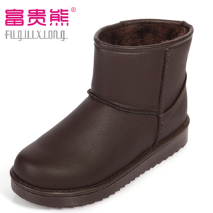 冬季男女短靴 正品简约情侣雪地靴 防水防滑 冬靴 保暖棉鞋 靴子