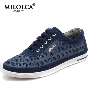 新款米络卡夏季透气鞋鸟巢鞋时尚洞洞鞋系带男鞋休闲鞋板鞋