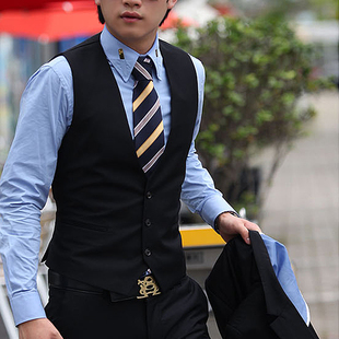  休闲韩版修身男士西服马甲 上班婚礼男士马甲HD0002-3