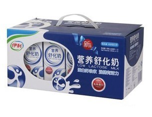  伊利 低乳糖全脂营养舒化纯牛奶12*250ml/盒实体店年货过年不打烊