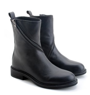  冬季韩版潮流男式靴子时尚靴 真皮英伦皮靴拉链短靴牛仔靴马丁靴