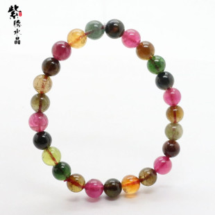  碧玺一物一图 正品水晶 纯天然巴西碧玺手链女款碧玺 特价包邮