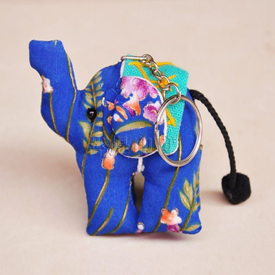 泰国旅游纪念品 布艺小象钥匙扣 特色包挂饰品