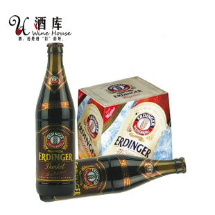  酒库 进口啤酒 Erdinger艾丁格黑啤酒 德国啤酒500ml*12瓶装包邮