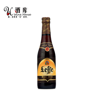  酒库 进口啤酒 比利时修道院啤酒  Leffe莱福黑啤酒 330ml 瓶装