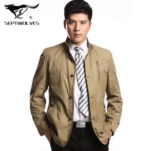  春装新款七匹狼男装夹克专柜正品Septwolves男士休闲外套特价