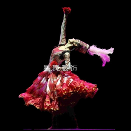 <em>桃李杯</em>鲜花<em>独舞</em> 新疆舞蹈服装 新疆演出服 哈萨