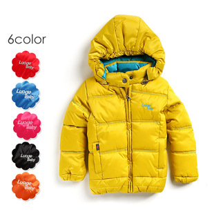  冬款童装 加厚夹棉带帽中小童棉袄 保暖儿童棉衣 冬棉服
