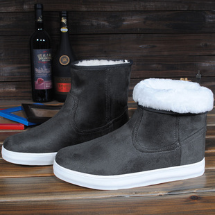  休闲男士棉鞋 男冬季保暖鞋潮流马丁靴男 潮流雪地靴 男靴子低筒