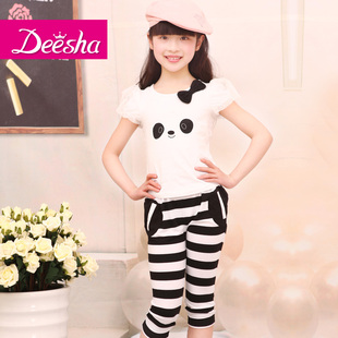  【笛莎原创】儿童新款套装女童春夏装公主休闲韩版运动套装