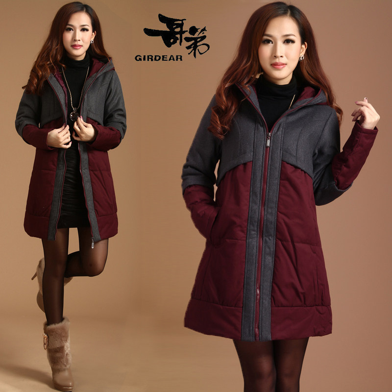 <em>冬季新款</em>正品哥弟女士加大码<em>棉服</em>外套<em>棉袄女装</em>
