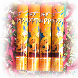 儿童生日派对礼炮 礼花 万花筒 礼桶 喷花喷彩 维尼熊款礼花筒