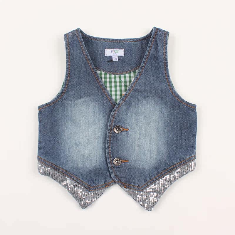 <em>儿童牛仔马甲</em>,<em>牛仔马甲</em>2013新款,<em>牛仔马甲</em>女春