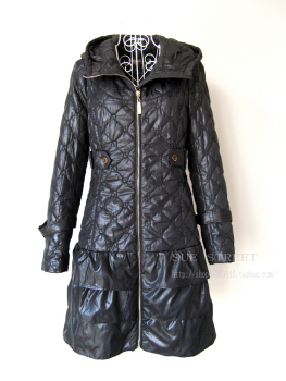 <em>棉衣</em>搭配_2013<em>冬装</em>新款OL修身<em>棉服</em>女<em>中长棉</em>