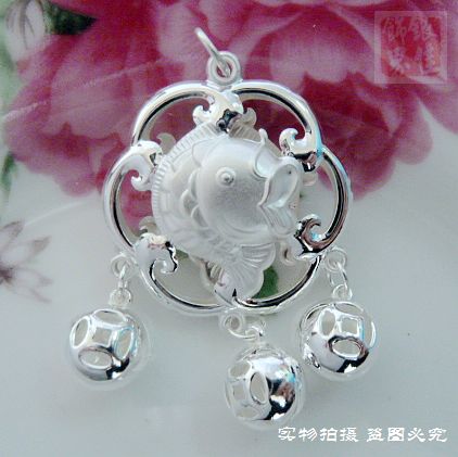 99 Sterling Silver Hollow Carp Pendant classic tradition auspicious Retro Adult mom baby birthday giftin the Accessories/Fashion Jewelry, Pendant/Pendant category - from Buy2taobao.com to provide professional Taobao agent buy service