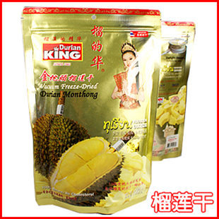  泰国进口特产 榴的华 金枕头榴莲干 100克 健康零食 22省5包包邮