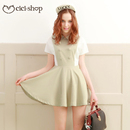 CICI-SHOP2013春装新款日系甜美翻领短袖高腰打底裙连衣裙女2811 CICI-SHOP2013春装新款日系甜美翻领短袖高腰打底裙连衣裙女2811