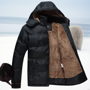  新款男装 冬装保暖棉袄 冬季加厚棉服爸爸装外套 中老年人棉衣男