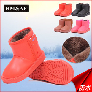  【淘800独家优惠】男女童防水防滑雪地靴 加绒保暖 糖果低筒冬靴