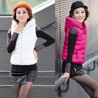新款亮面<em>女羽绒</em>棉<em>马甲女</em>冬加厚保暖冬双面穿马