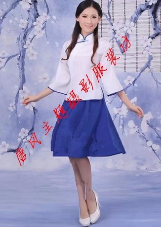 女童民国服儿童套装棉表演演出舞蹈服装五四青