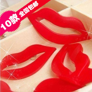  1518 韩国饰品 呛口小辣椒小红嘴唇胸针性感红唇别针
