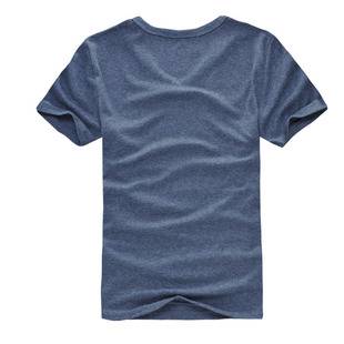 男士纯棉韩版短袖t恤 男生修身纯色v领体恤男式