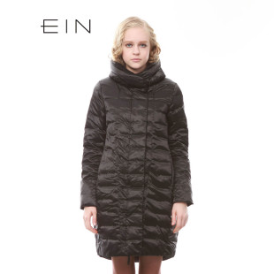 EIN言女装新款保暖羽绒服 时尚毛线领显瘦女式中长款羽绒服F15341