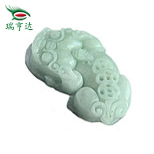 瑞亨达 新款缅甸玉器A货翡翠貔貅吊坠 招财挂件带证书 JS