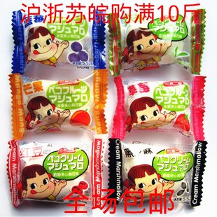  婚庆喜糖 不二家PEKO水果/奶油夹心棉花糖 散装称重 六味齐全