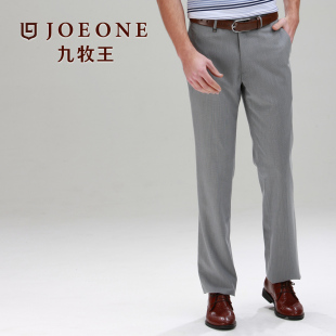  特价夏款九牧王官方正品男士时尚商务休闲化纤西裤JAC1212811