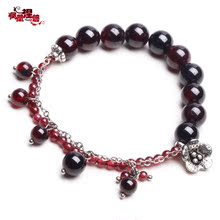Phoenix Nirvana original natural garnet bracelet new female fashion handmade jewelry Miao silver Chinese style
