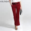 OLINDA2013春装新款女装中腰修身复古微喇喇叭裤长裤休闲裤子通勤 OLINDA2013春装新款女装中腰修身复古微喇喇叭裤长裤休闲裤子通勤