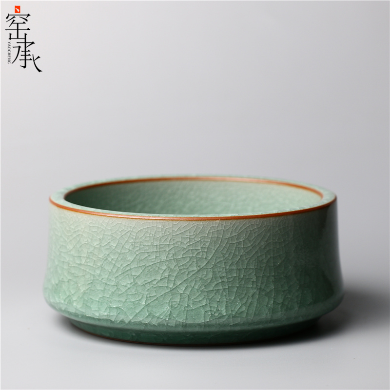 窑承龙泉青瓷冰裂纹水洗 叶小春作品 中号 竹节洗 瓷器摆件收藏品在类目 餐饮具, 茶具, 茶道/零配中 - 来自Buy2taobao.com提供专业的淘宝代购服务