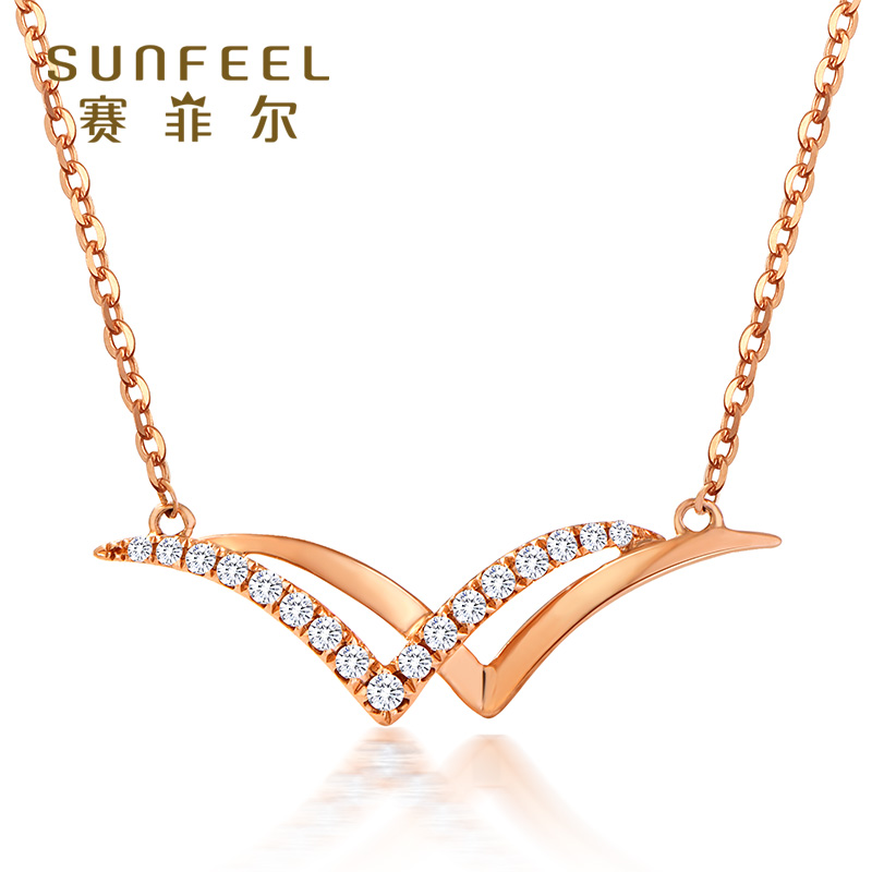 赛菲尔18K金玫瑰金钻石套链钻石项链 女时尚新品 比翼双飞在类目 珠宝/钻石/翡翠/黄金, 钻石首饰(新), 颈饰中 - 来自Buy2taobao.com提供专业的淘宝代购服务