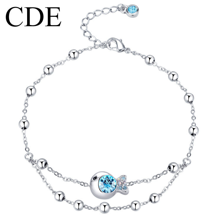 Female clownfish CDE jewelry anklet Korean fashion Austria imported crystal specials email gift