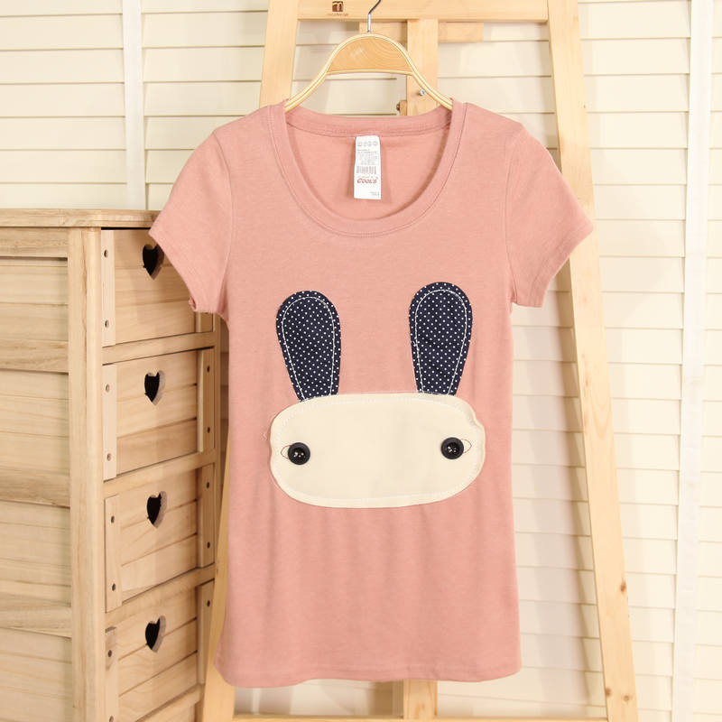 夏季休闲百搭修身短袖...