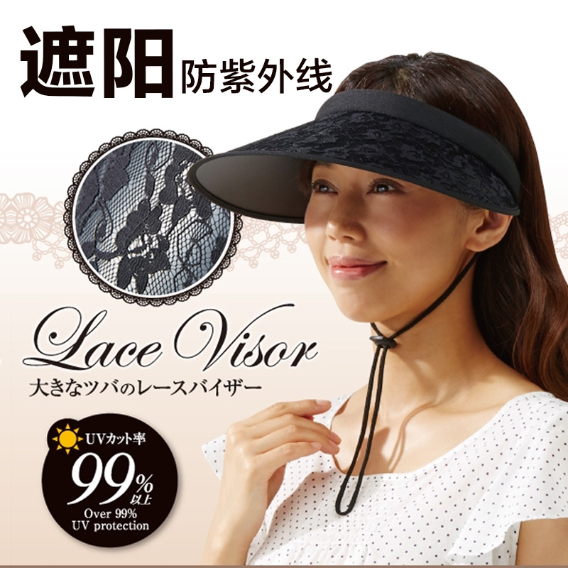 日本夏季大帽檐遮陽帽女戶外遮臉防曬帽防紫外線蕾絲涼帽沙灘帽子在類目 服飾配件/皮帶/帽子/圍巾, 帽子中 - 來自Buy2taobao.com提供專業的淘寶代購服務