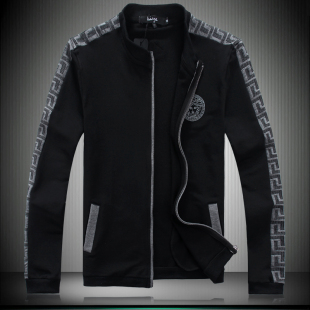  春装新款修身立领卫衣男士时尚休闲纯棉外套开衫男装潮男衣服