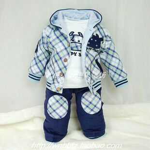  包邮宝宝外出服春秋装男儿童韩版学院风婴幼儿衣服长袖套装