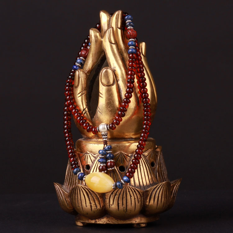 HENRRISON㊣波罗的海老蜜血琥珀佛珠108南