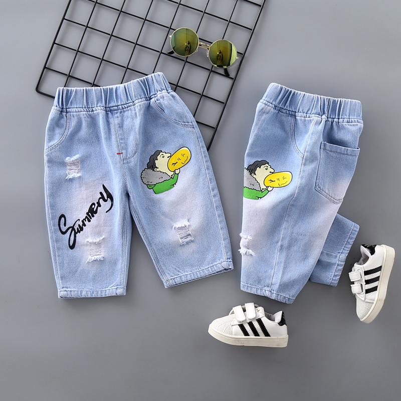 Boy Denim pant summer 2019 new pattern children shorts Thin section Western style Five point pants baby Mosquito control trousersin the Children/Baby/Family fitted , Pants category - from Buy2taobao.com to provide professional Taobao agent buy service
