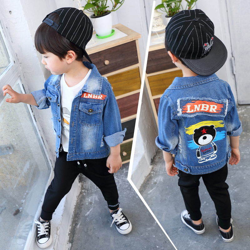 Boy Chaqueta Spring 2018 new pattern Children Jeans children Korean Edition Jacket Versatile jacketin the Children/Baby/Family fitted , Coat/Jacket/Overcoat , Ordinary jacket category - from Buy2taobao.com to provide professional Taobao agent buy service