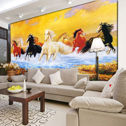 定制壁纸 大型壁画 酒店大堂 电视客厅沙发背景