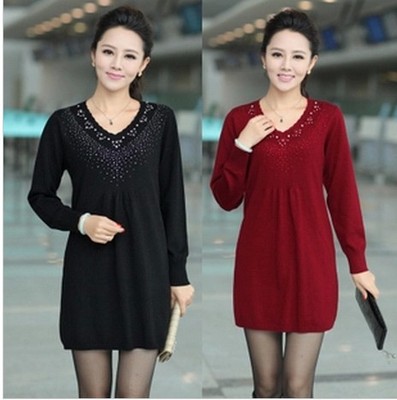 2014<em>中老年</em>中<em>长款</em>针织<em>毛衣打底</em>中年女装春装