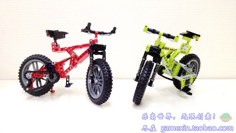 Lego乐高创意搭建图 364#乐高科技版自行车山