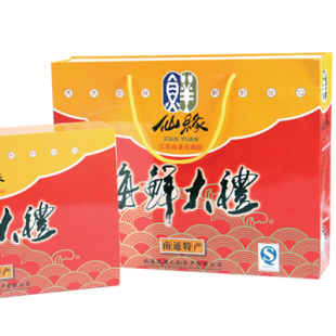  仙缘南通如东特产水产海鲜海鲜大礼盒1230g 海蜇丝、醉螃蟹醉鼻蛏